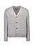 Cardigan, Baumwolle-Wolle, silbergrau meliert - silbergrau