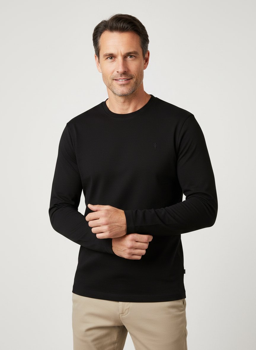 Longsleeve Pino, Bio Baumwolle, schwarz