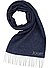 Schal Larsen, Wolle, dunkelblau-grau meliert - dunkelblau
