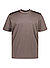 T-Shirt, Lyocell-Baumwolle, braungrau - braungrau