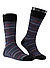 Socken, Baumwolle, schwarz-blau gemustert - schwarz-blau