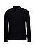Stehkragenpullover Orlinor, Wolle-Baumwolle, schwarz - schwarz