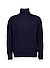 Rollkragenpullover Larsor, Wolle, dunkelblau - dunkelblau