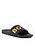 Pantoletten Aryeh, Gummi, schwarz-gold - schwarz-gold