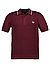 Polo-Shirt, Baumwoll-Strick, weinrot - weinrot