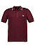 Polo-Shirt, Baumwoll-Strick, weinrot - weinrot