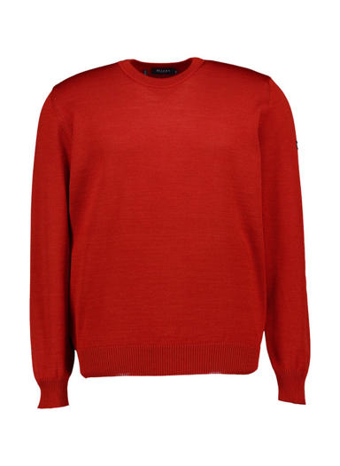 Pullover, Merinowolle waschbar, rotorange