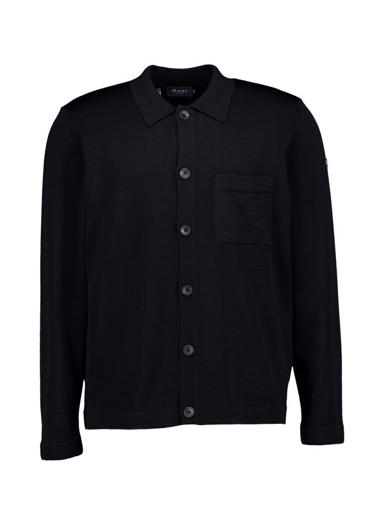 Cardigan, Merinowolle, schwarz