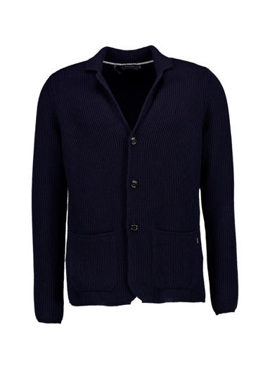 Cardigan, Merinowolle, navy