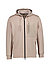 Sweatjacke, Baumwolle, taupe - taupe