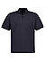 Zip-Polo, Regular Fit, Baumwoll-Piqué, schwarz - schwarz