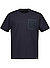 T-Shirt, Regular Fit, Baumwoll-Piqué, schwarz - schwarz