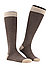 Kniestrümpfe, Baumwolle, braun-beige - braun