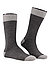 Socken, Baumwolle, grau - grau