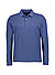 Polo-Shirt, Baumwoll-Jersey, blau meliert - blau