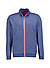 Sweatjacke, Baumwolle, blau meliert - blau