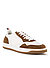 Sneaker, Leder, weiß-braun - braun