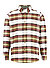 Hemd, Regular Fit, Flanell, braun-goldgelb kariert - hellbraun