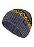 Strickmütze, Baumwolle, blau gemustert - blau