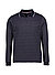 Zip-Polo, Baumwolle, nachtblau meliert - nachtblau