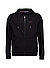 Sweatjacke, Baumwolle, schwarz - schwarz