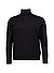 Rollkragenpullover, Baumwolle, schwarz - schwarz
