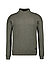 Stehkragenpullover, Baumwolle, militärgrün meliert - militärgrün