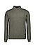 Stehkragenpullover, Baumwolle, militärgrün meliert - militärgrün