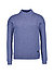 Stehkragenpullover, Baumwolle, blau meliert - blau