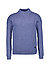 Stehkragenpullover, Baumwolle, blau meliert - blau
