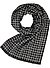Schal, Viskose, schwarz gemustert - schwarz