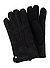Handschuhe North, Lammfell, schwarz - schwarz