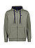 Sweatjacke, Baumwolle, graugrün - graugrün