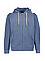 Sweatjacke, Baumwolle, blau - blau