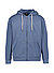 Sweatjacke, Baumwolle, blau - blau