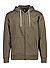 Sweatjacke, Baumwolle, oliv - oliv