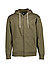 Sweatjacke, Baumwolle, oliv - oliv