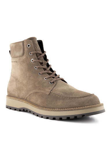 Schnürboots Jack, Veloursleder warmgefüttert, taupe