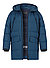 Daunenparka, Mikrofaser wasserabweisend, blau - dunkelblau