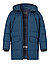 Daunenparka, Mikrofaser wasserabweisend, blau - dunkelblau
