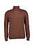 Rollkragenpullover, Merinowolle extrafein, braun meliert - braun