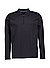 Zip-Polo, Regular Fit, Baumwoll-Jersey, schwarz - schwarz