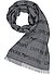 Schal, Wolle, grau-schwarz gemustert - dunkelgrau