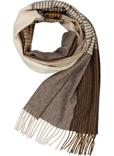 Schal, Lammwolle, braun