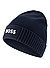 Mütze Asix, Baumwolle-Schurwolle, dunkelblau - dunkelblau