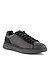 Sneaker, Leder, schwarz - schwarz