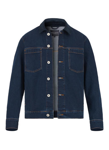 Jeansjacke, Baumwoll-Stretch, blau