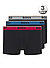 Trunks, Baumwoll-Stretch, schwarz - grau-blau-rot