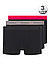 Trunks, Baumwoll-Stretch, schwarz - schwarz-rot-grau