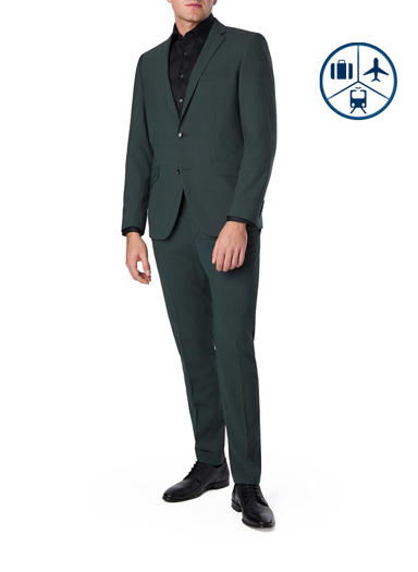 Anzug Allan-Apollo, Slim Fit, Schurwoll-Stretch, dunkelgrün